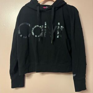 Calvin Klein Black Women's Cropped Hoodie